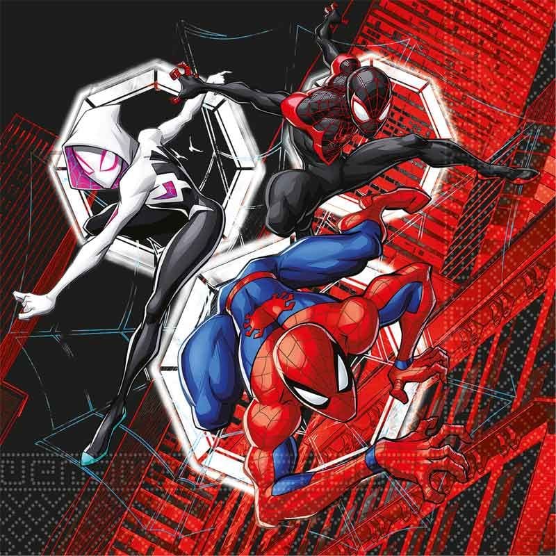 Spider-Man Party Napkins x 20 - Marvel Paper Napkins Paper Napkins Spider-Man Party Napkins x 20