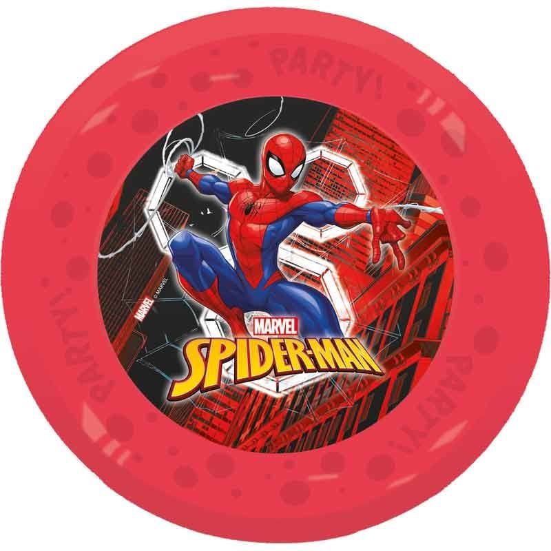 Spider-Man Reusable Party Plates x 4 - Marvel 21cm party plates Spider-Man Reusable Party Plates x 4