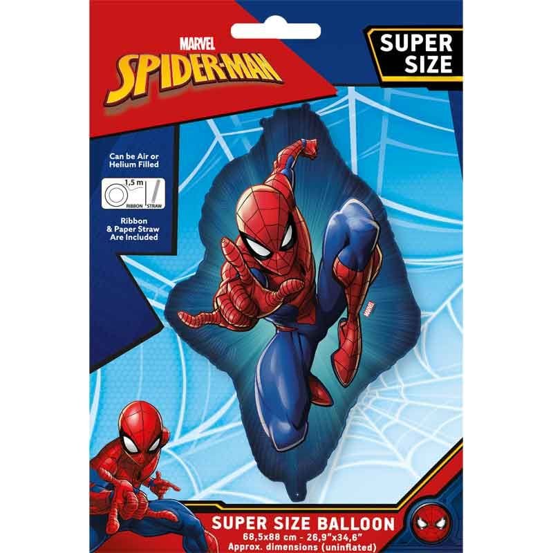 Spider-Man Shaped Foil Balloon - Marvel Supershape Foil Balloon Spider-Man Shaped Foil Balloon