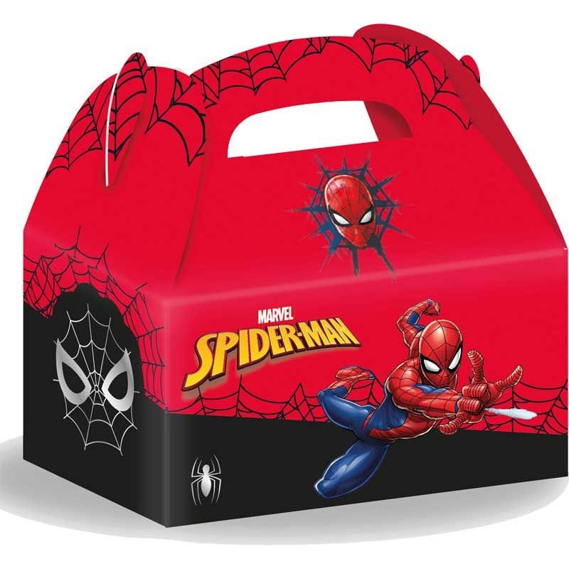 Spider-Man Treat Boxes x 4 - Marvel Party Boxes Party Bags Spider-Man Paper Treat Boxes x 4