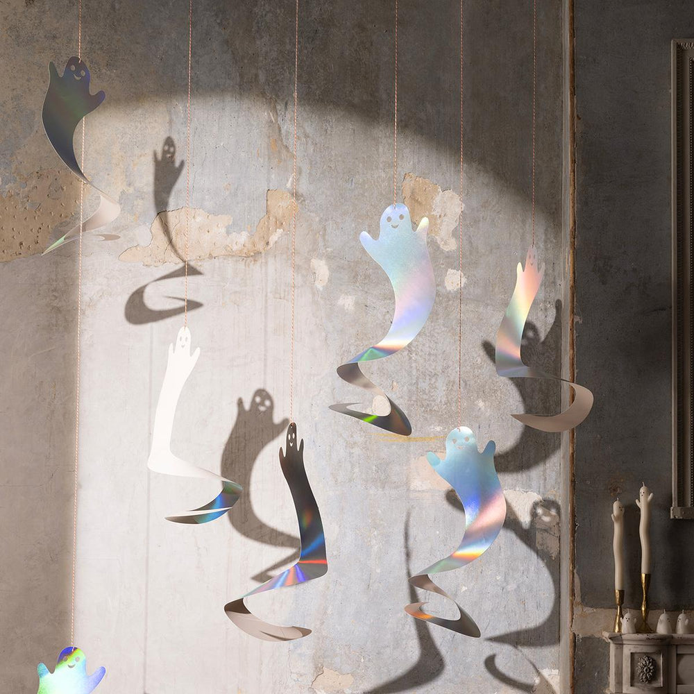 Spinning Ghost Decorations x 10 | Meri Meri | Little Big Party Party Decorations Spinning Ghost Decorations x 10