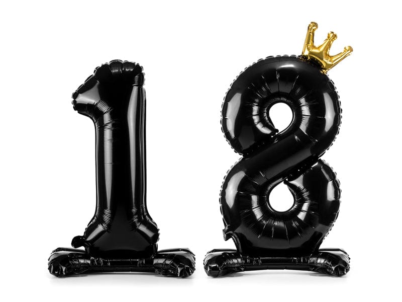 Standing Foil Balloon Number 18 - 18th Birthday Balloons Decorations Balloons Standing Foil Balloon Number 18