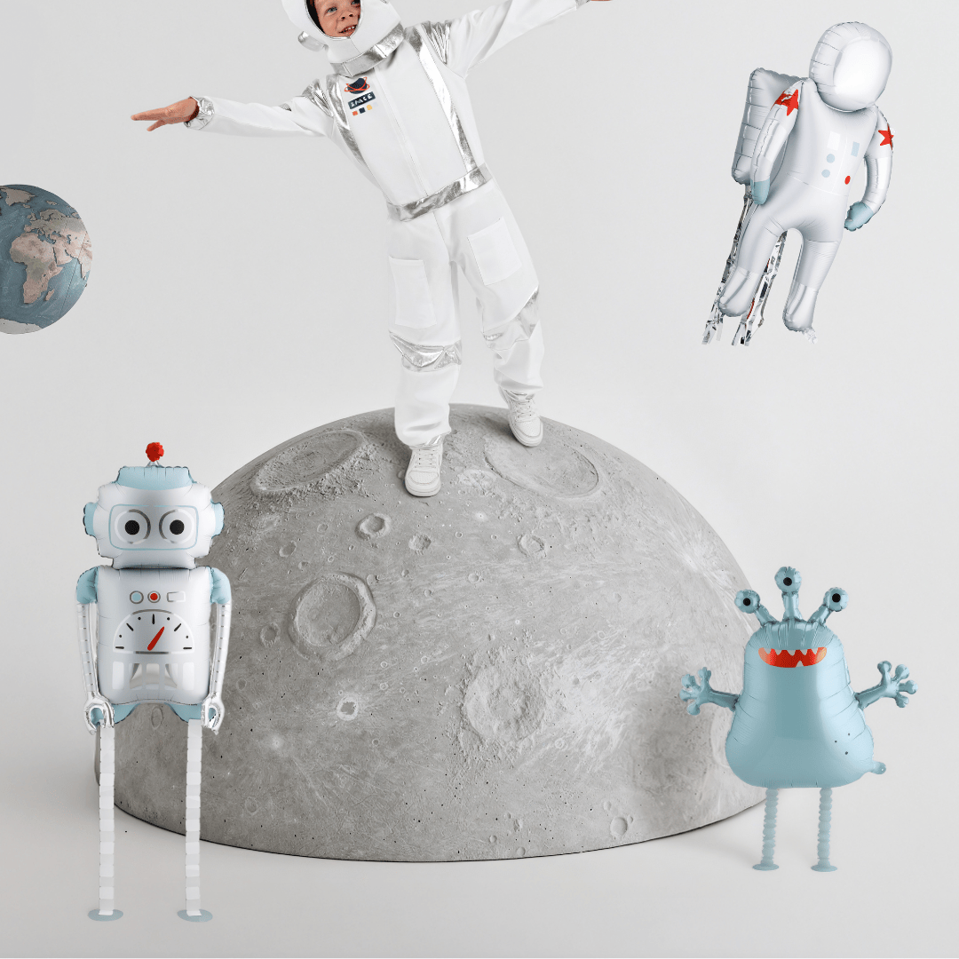 Standing Robot Foil Balloon - Space Birthday Party Supplies Balloons Standing Robot Foil Balloon