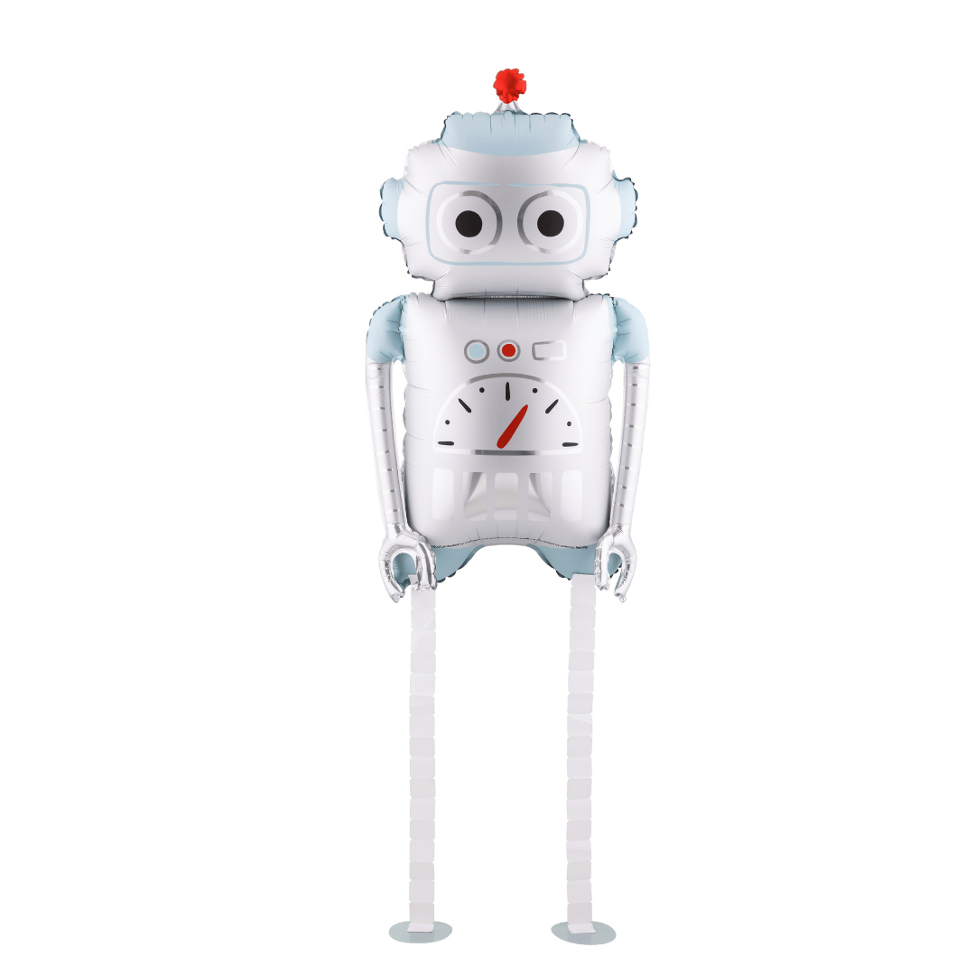 Standing Robot Foil Balloon - Space Birthday Party Supplies Balloons Standing Robot Foil Balloon