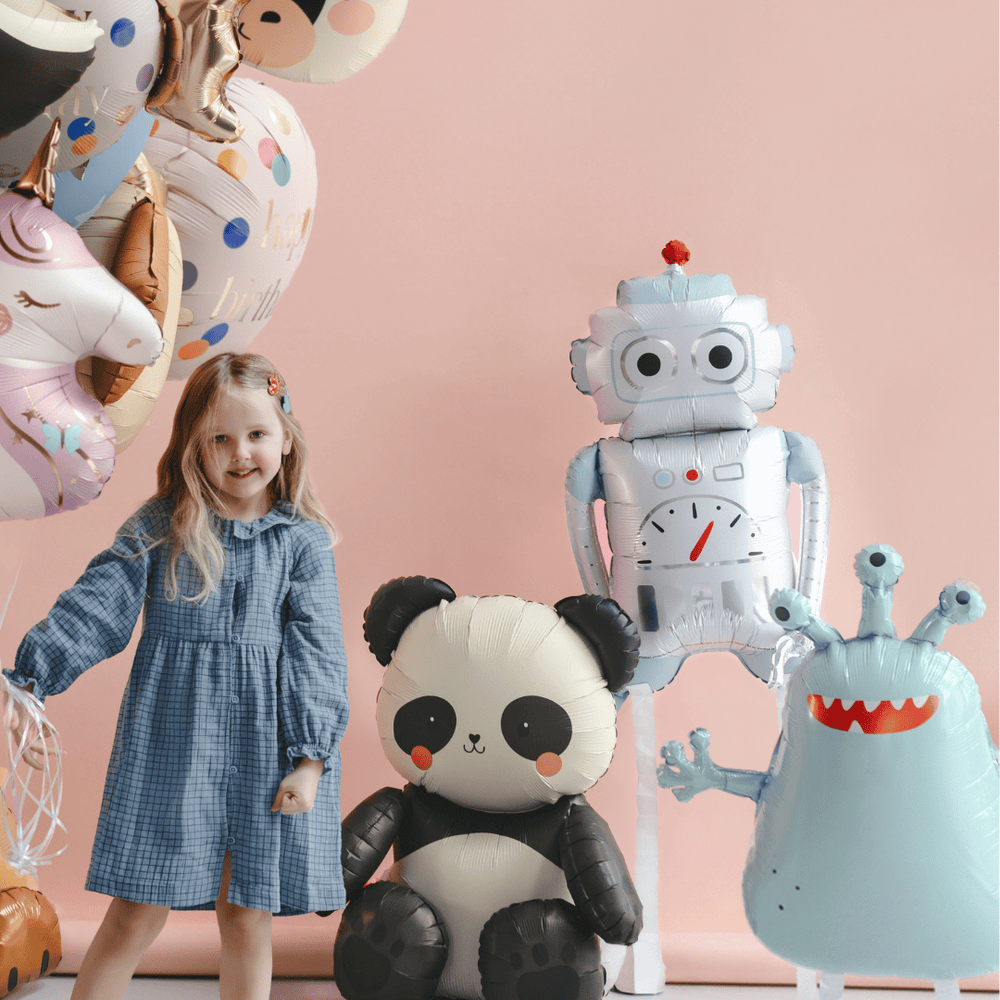 Standing Robot Foil Balloon - Space Birthday Party Supplies Balloons Standing Robot Foil Balloon