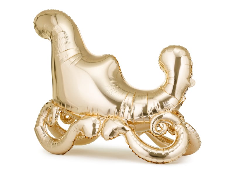 Standing Santa's Sleigh Foil Balloon (45 inch) Christmas Decorations Foil Balloon Standing Santa's Sleigh Foil Balloon (45 inch)