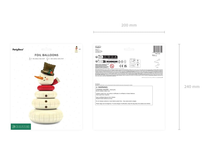 Standing Snowman Foil Balloon (47 inch) Christmas Decorations Foil Balloon Standing Snowman Foil Balloon (47 inch)