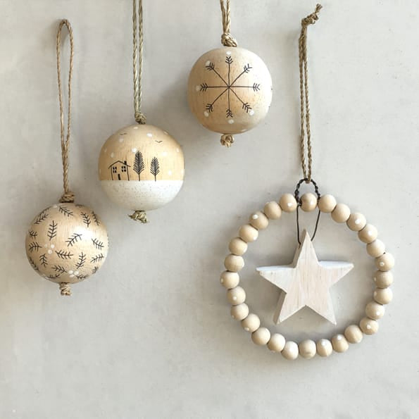 Star Beaded Wreath Hanging Decoration | East of India Hanging Decoration East of India Beaded Wreath Hanging Decoration - Star