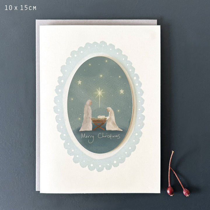 Starry Night Christmas Card, Merry Christmas | East of India Greetings Card East of India Starry Night Christmas Card - Merry Christmas
