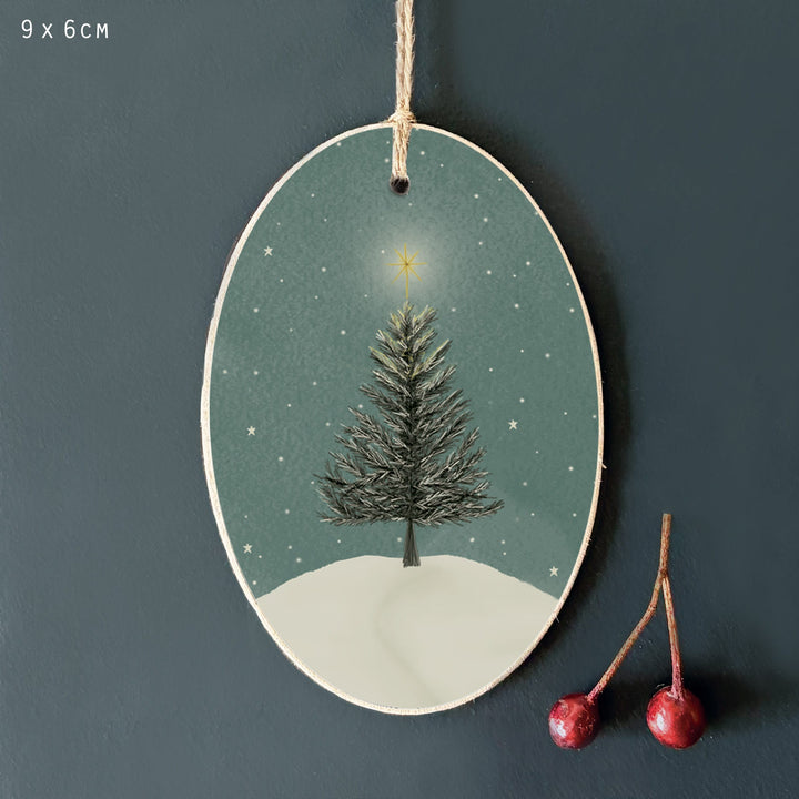 Starry Night Christmas Gift Tag, Christmas Tree | East of India Gift Tags East of India Starry Night Christmas Gift Tag - Christmas Tree