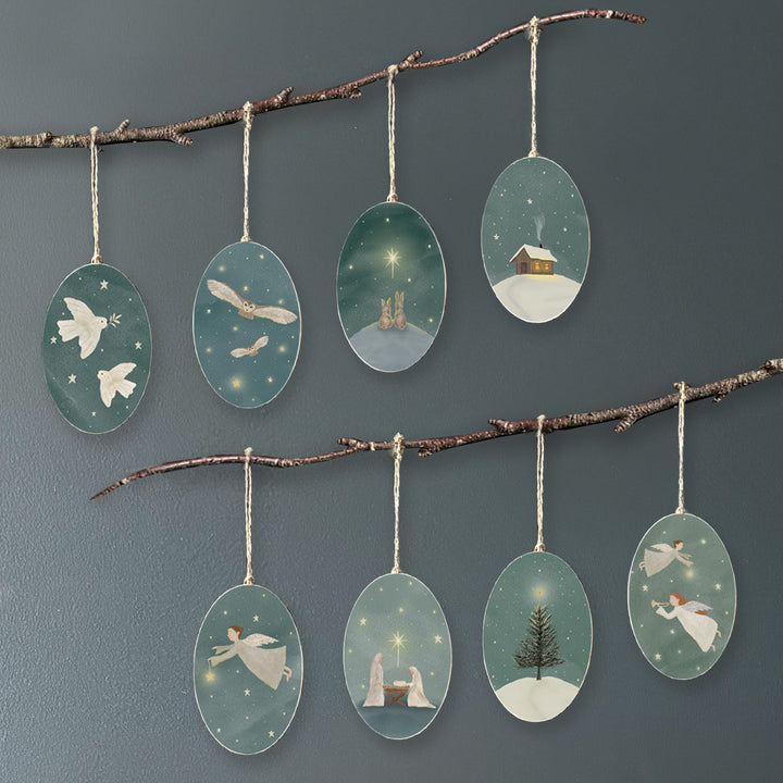 Starry Night Gift Tag, Cottage | East of India Gift Tags East of India Starry Night Gift Tag - Cottage