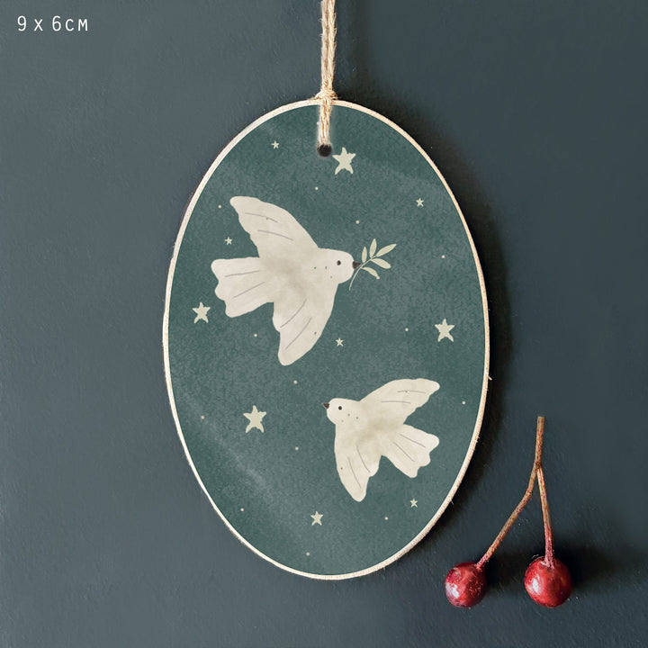 Starry Night Gift Tag, Doves | East of India Gift Tags East of India Starry Night Gift Tag - Doves