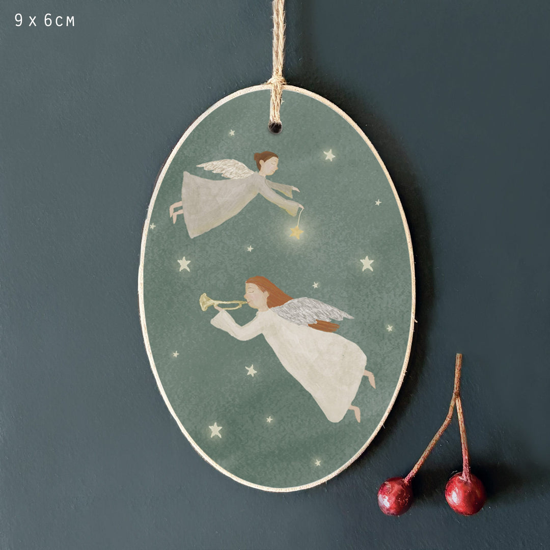 Starry Night Gift Tag, Pair of Angels | East of India Gift Tags East of India Starry Night Gift Tag - Pair of Angels