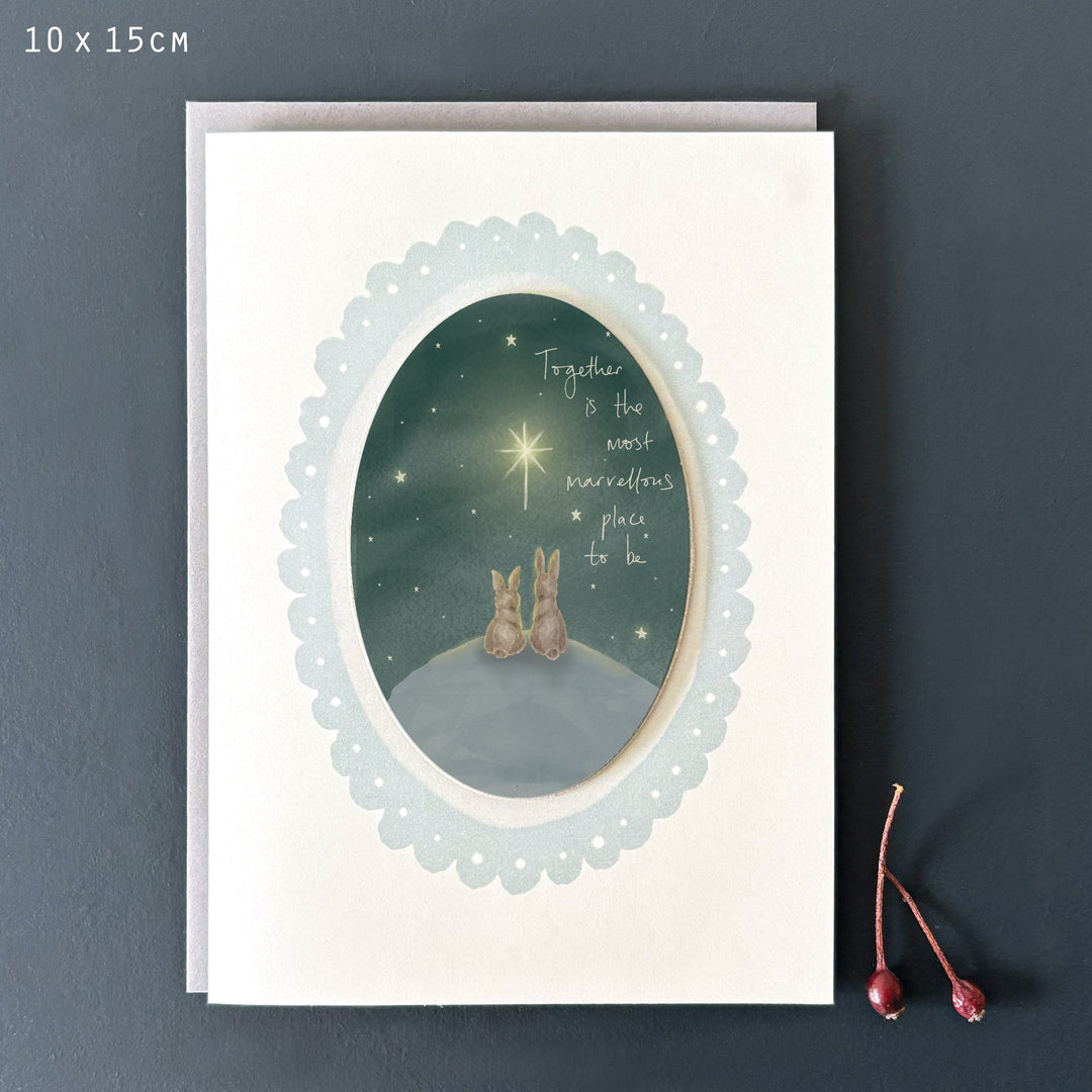 Starry Night Greetings Card, Together Is the Most | East of India Greetings Card East of India Starry Night Greetings Card - Together Is the Most