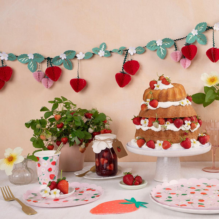 Strawberry Party Garland | Meri Meri Bunting Strawberry Party Garland