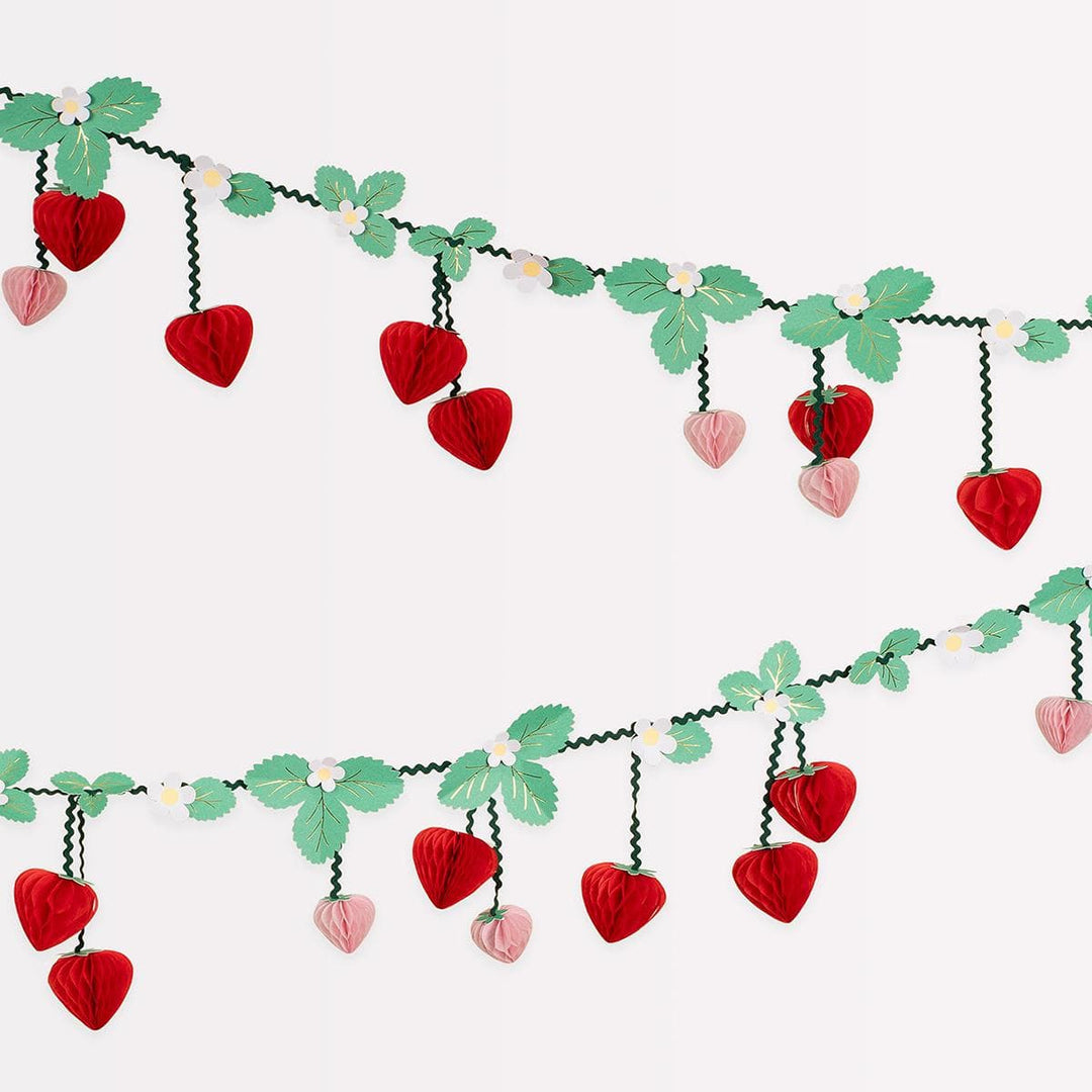 Strawberry Party Garland | Meri Meri Bunting Strawberry Party Garland