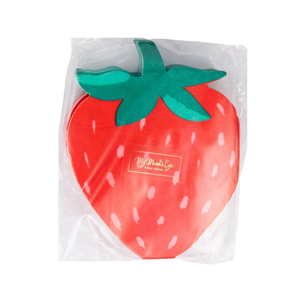 Strawberry Party Napkins x 24 Paper Napkins Strawberry Party Napkins x 24
