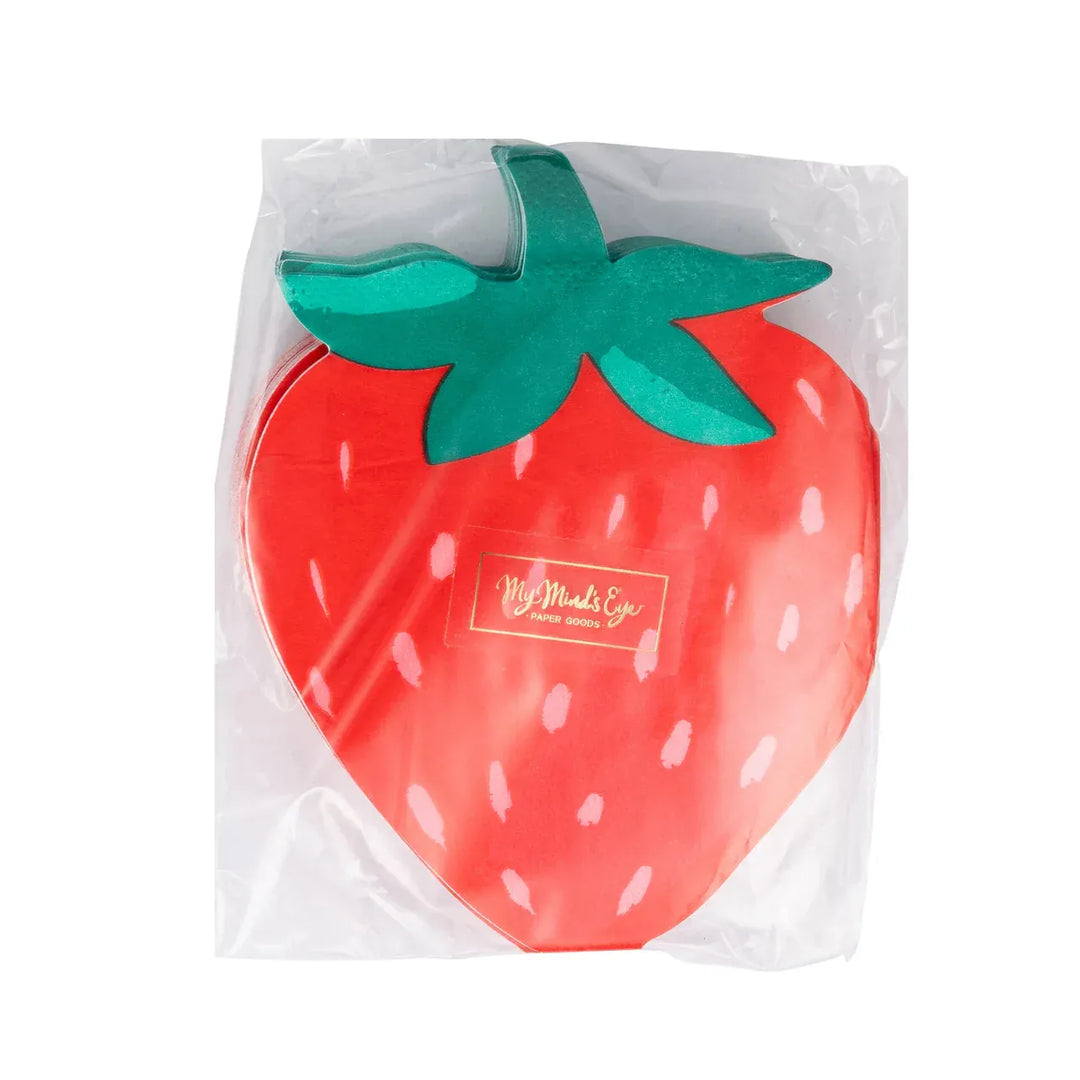Strawberry Party Napkins x 24 Paper Napkins Strawberry Party Napkins x 24