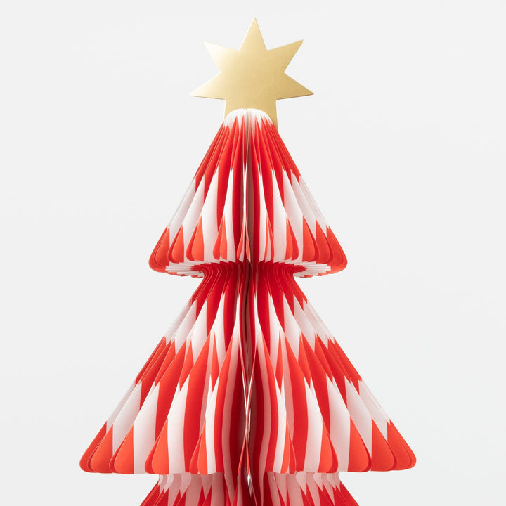 Stripe Paper Honeycomb Christmas Trees x 3 | Meri Meri Christmas Decorations Party Decorations Stripe Paper Honeycomb Christmas Trees x 3