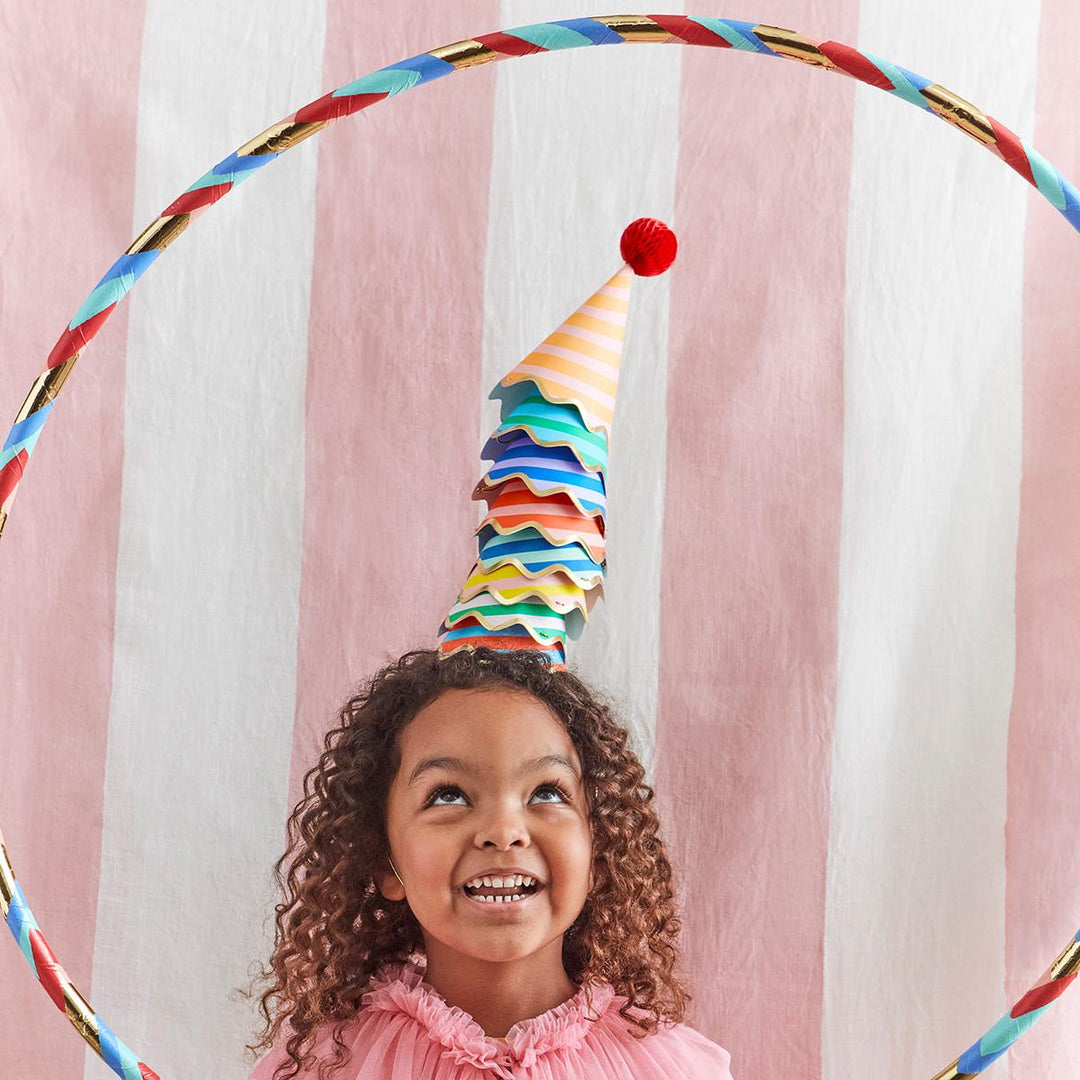 Stripe Party Hats x 8 | Meri Meri Party Hats Stripe Party Hats x 8