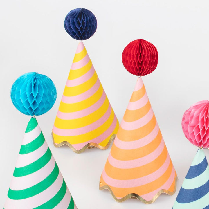 Stripe Party Hats x 8 | Meri Meri Party Hats Stripe Party Hats x 8