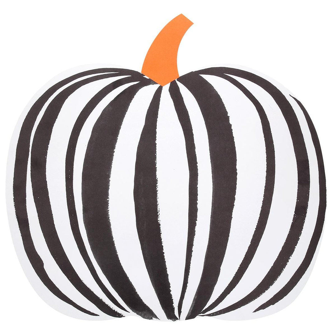 Stripe Pumpkin Paper Party Placemats x 12 | Meri Meri Halloween Table Placemats Stripe Pumpkin Paper Party Placemats x 12
