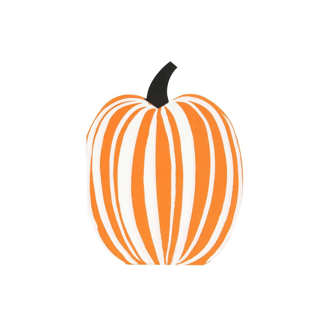Stripe Pumpkin Party Napkins x 16 | Meri Meri Halloween Table party napkins Stripe Pumpkin Party Napkins x 16