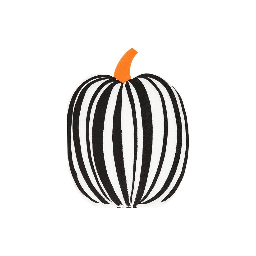 Stripe Pumpkin Party Napkins x 16 | Meri Meri Halloween Table party napkins Stripe Pumpkin Party Napkins x 16