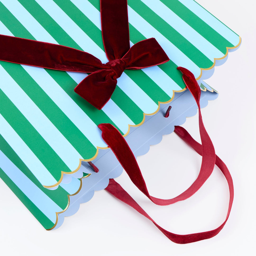 Striped Mixed Large Christmas Gift Bags x 3 | Meri Meri Christmas Gift Bags Gift Bags Striped Mixed Large Christmas Gift Bags x 3