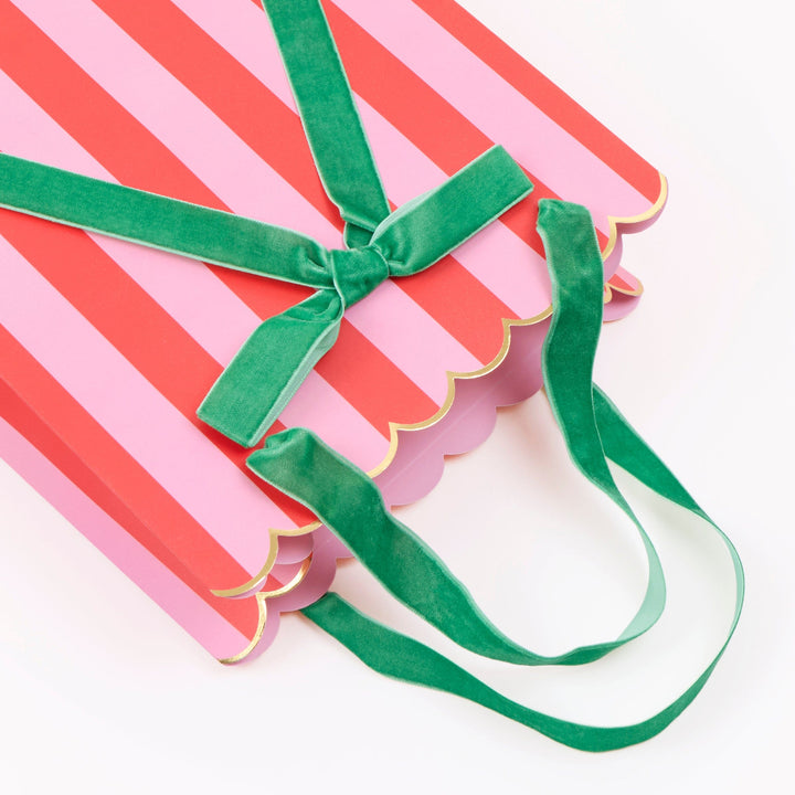 Striped Mixed Medium Christmas Gift Bags x 3 | Meri Meri Christmas Gift Bags Gift Bags Striped Mixed Medium Christmas Gift Bags x 3
