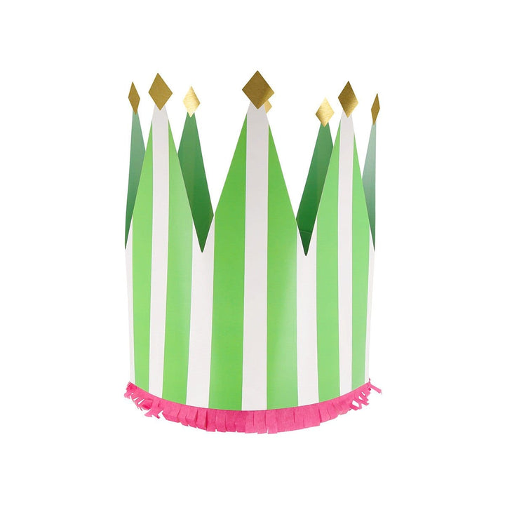 Striped Party Crowns - Pack of 8 Party Hats Striped Party Crowns - Pack of 8