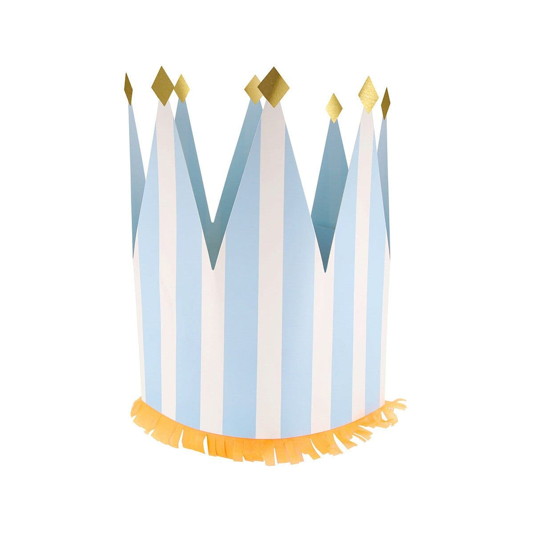 Striped Party Crowns - Pack of 8 Party Hats Striped Party Crowns - Pack of 8