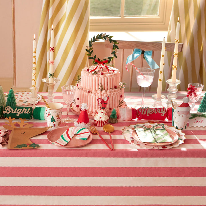 Stripy Candy Cane Christmas Party Napkins x 16 | Meri Meri Christmas Table party napkins Stripy Candy Cane Christmas Party Napkins x 16