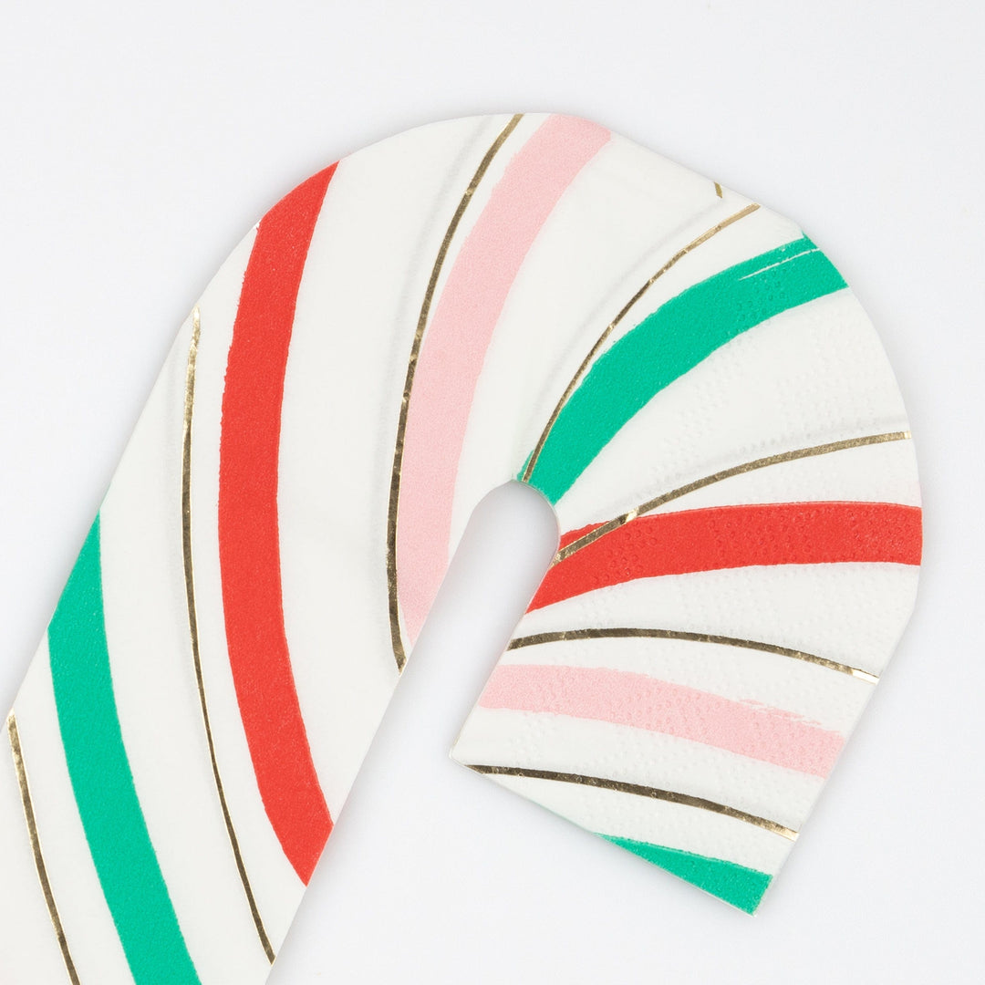 Stripy Candy Cane Christmas Party Napkins x 16 | Meri Meri Christmas Table party napkins Stripy Candy Cane Christmas Party Napkins x 16