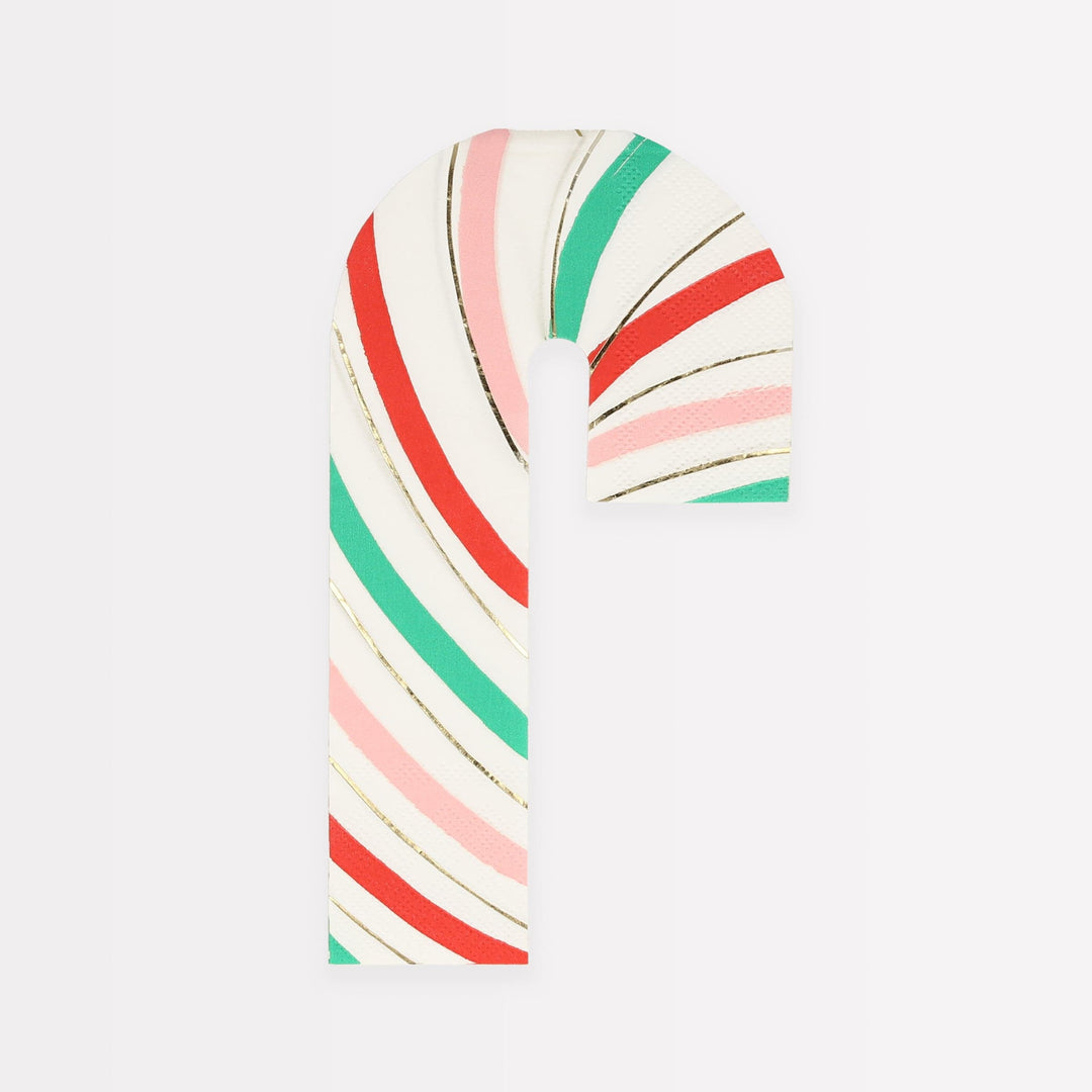 Stripy Candy Cane Christmas Party Napkins x 16 | Meri Meri Christmas Table party napkins Stripy Candy Cane Christmas Party Napkins x 16