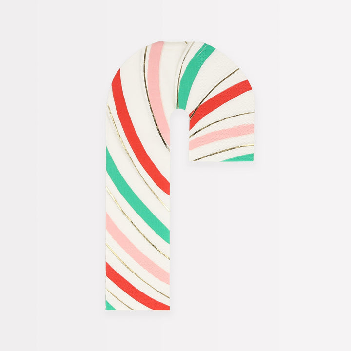 Stripy Candy Cane Christmas Party Napkins x 16 | Meri Meri Christmas Table party napkins Stripy Candy Cane Christmas Party Napkins x 16