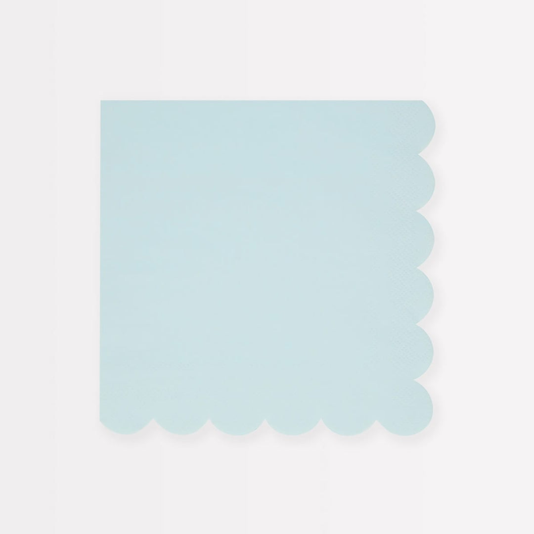 Summer Sky Blue Large Party Napkins x 16 | Meri Meri party napkins Summer Sky Blue Large Party Napkins x 16