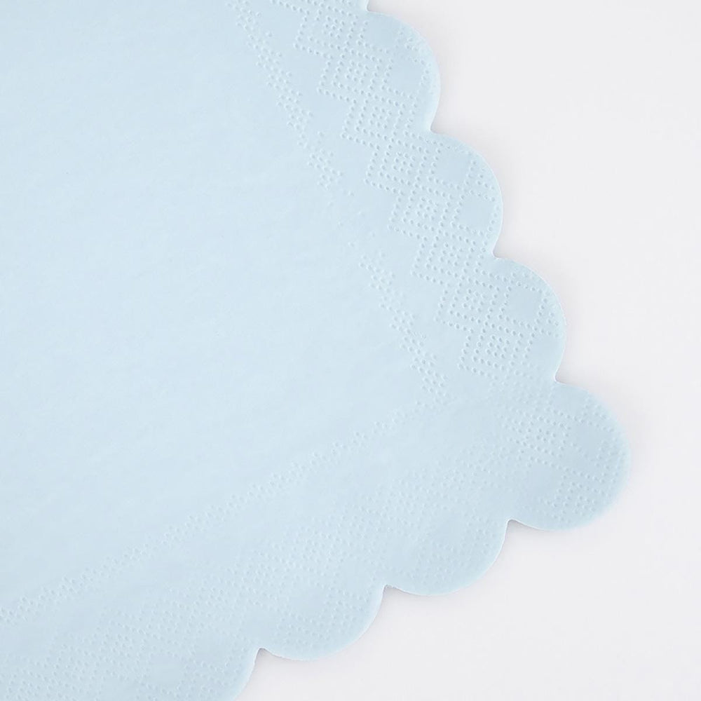 Summer Sky Blue Small Party Napkins x 16 | Meri Meri party napkins Summer Sky Blue Small Party Napkins x 16