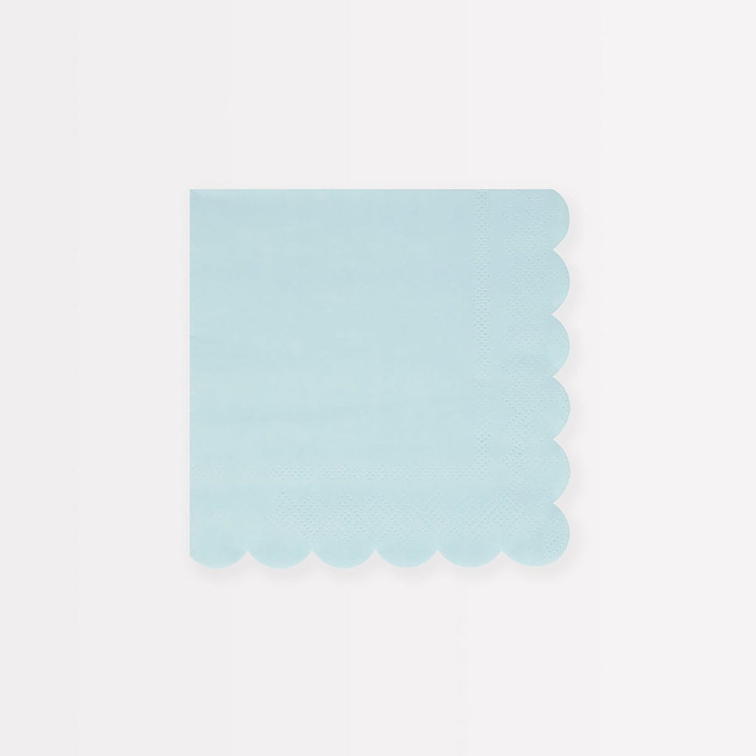 Summer Sky Blue Small Party Napkins x 16 | Meri Meri party napkins Summer Sky Blue Small Party Napkins x 16