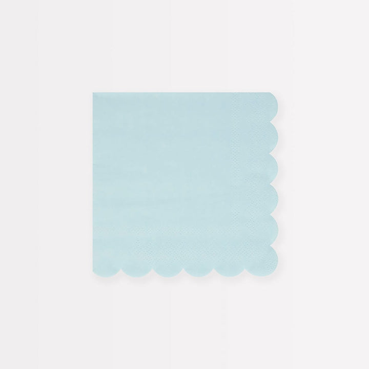 Summer Sky Blue Small Party Napkins x 16 | Meri Meri party napkins Summer Sky Blue Small Party Napkins x 16