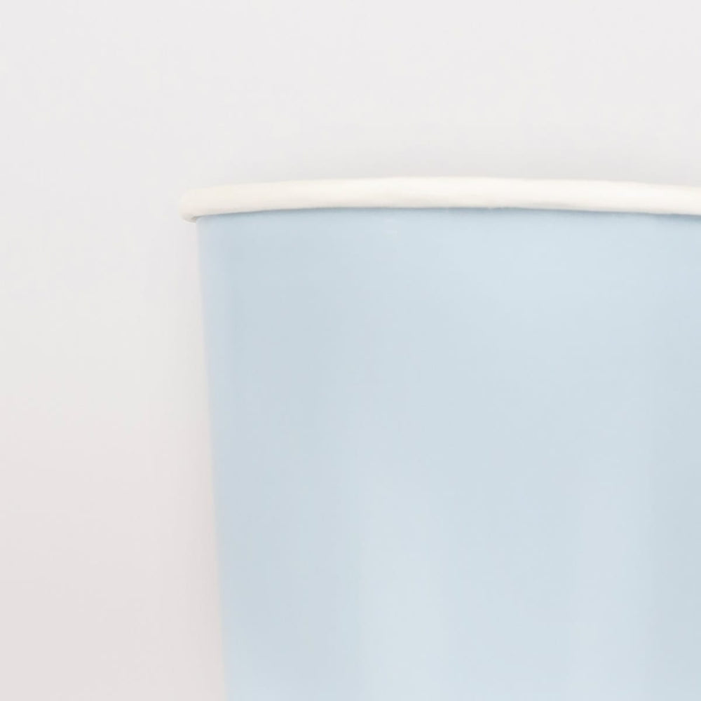 Summer Sky Blue Tumbler Party Cups x 8 | Meri Meri party cups Summer Sky Blue Tumbler Party Cups x 8