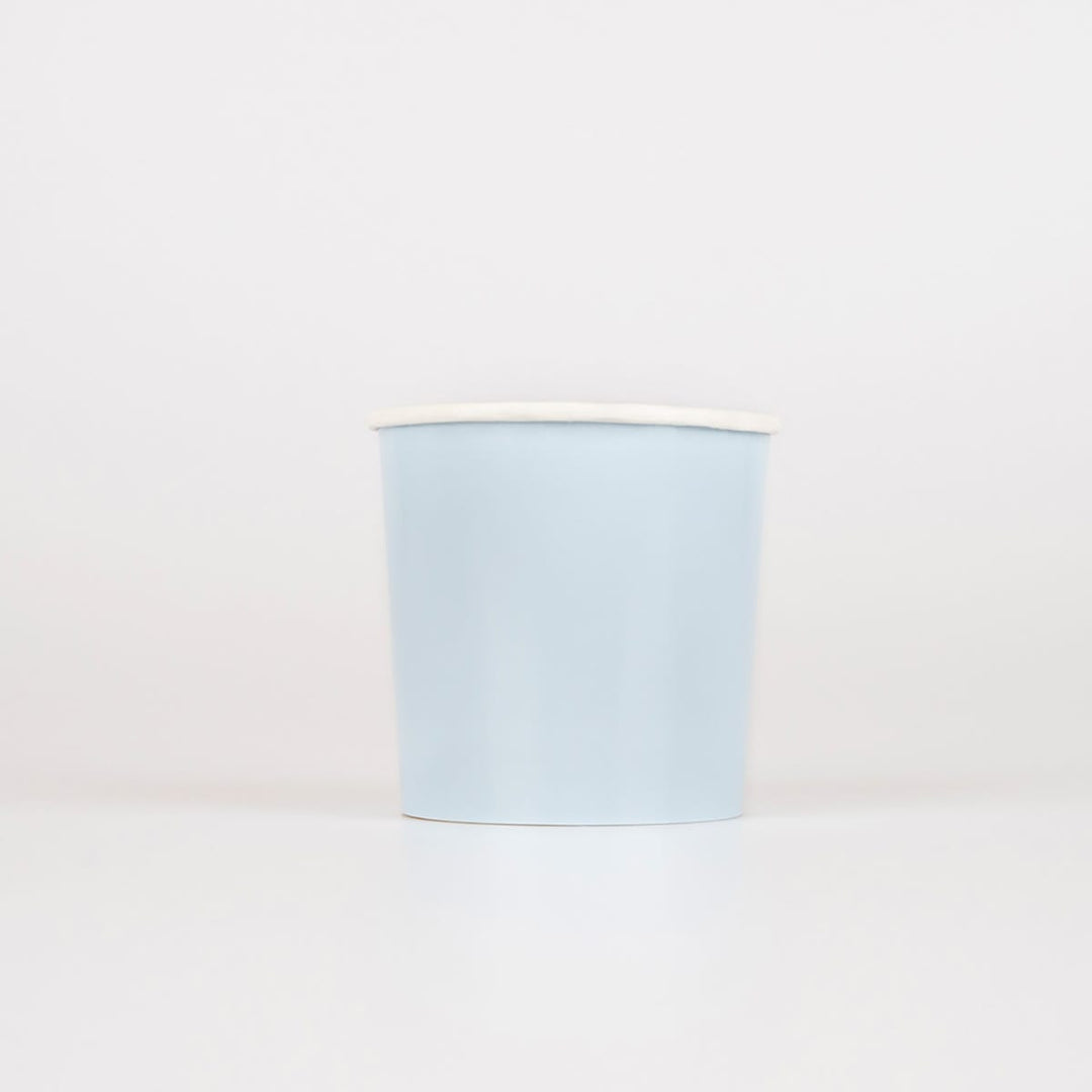 Summer Sky Blue Tumbler Party Cups x 8 | Meri Meri party cups Summer Sky Blue Tumbler Party Cups x 8