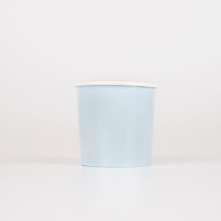 Summer Sky Blue Tumbler Party Cups x 8 | Meri Meri party cups Summer Sky Blue Tumbler Party Cups x 8