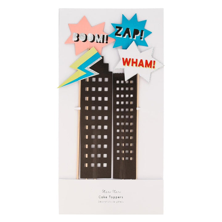 Superhero Cake Toppers x 6 | Meri Meri Superhero Party Cake Topper Superhero Cake Toppers x 6