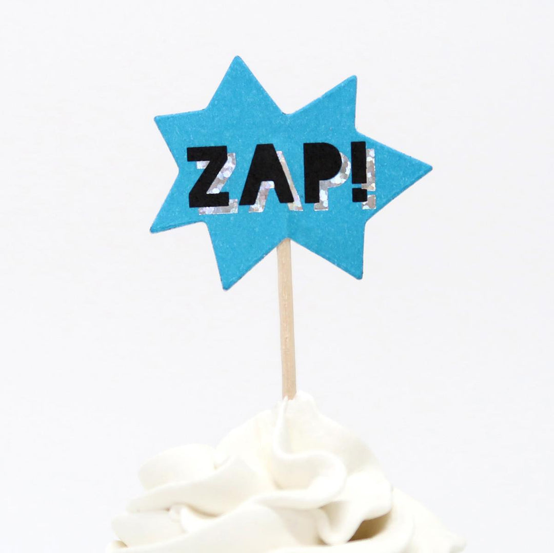 Superhero Cupcake Kit x 24 | Meri Meri Superhero Party Cake Decorating Supplies Superhero Cupcake Kit x 24
