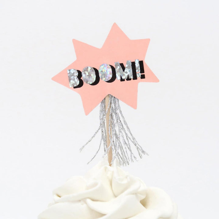 Superhero Cupcake Kit x 24 | Meri Meri Superhero Party Cake Decorating Supplies Superhero Cupcake Kit x 24
