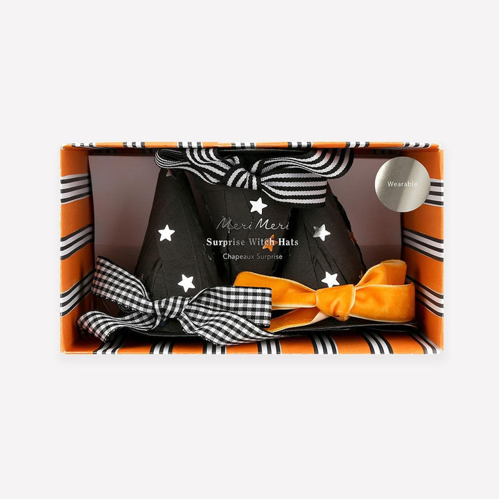 Surprise Witch Hat Party Favours x 3 | Meri Meri Halloween Party Party Accessories Surprise Witch Hat Party Favours x 3