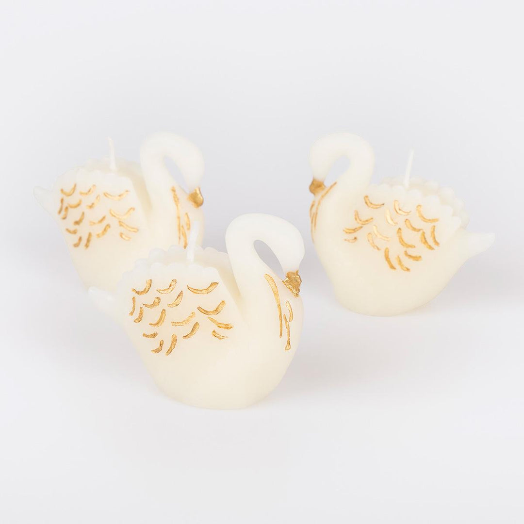 Swan Candles x 3 | Meri Meri Party UK Candles Swan Candles x 3