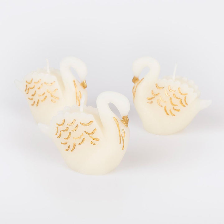 Swan Candles x 3 | Meri Meri Party UK Candles Swan Candles x 3