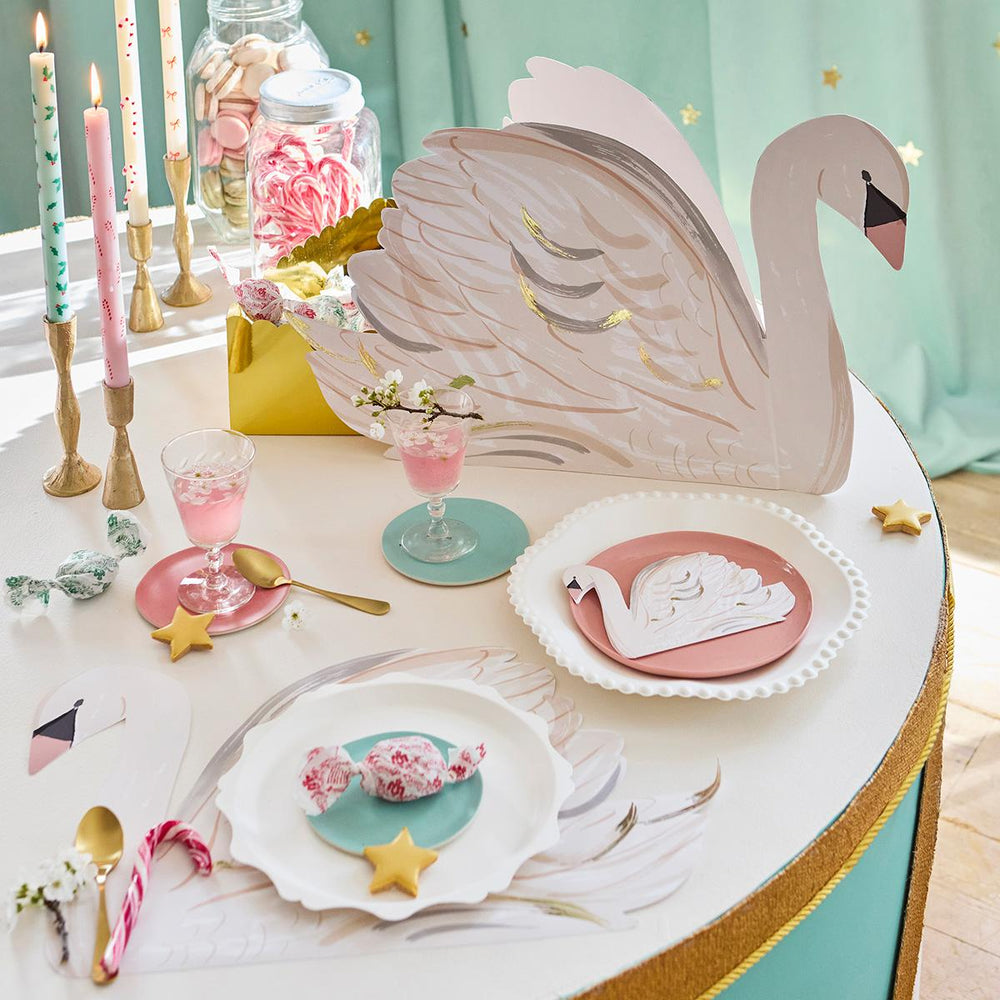 Swan Party Napkins x 16 | Party Tableware UK Napkins Swan Party Napkins x 16